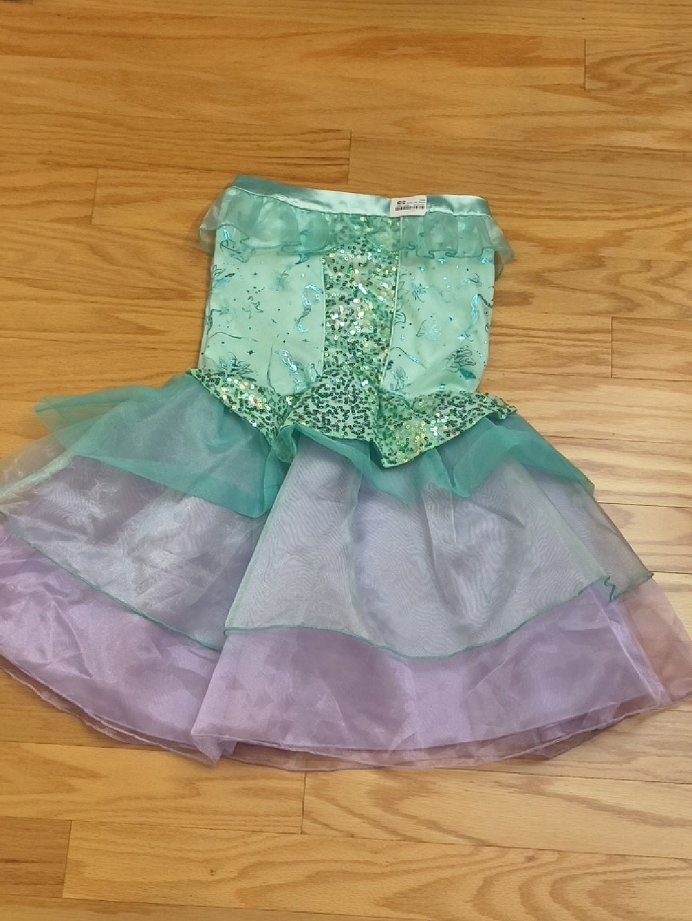Disney Little Mermaid Ariel Tulle Dress Costume Size 7/8 NWOT